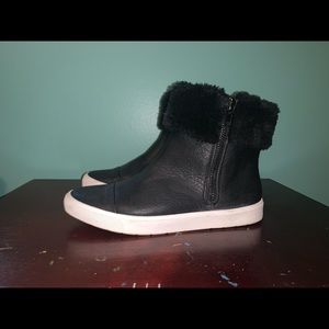Black winter ankle boots